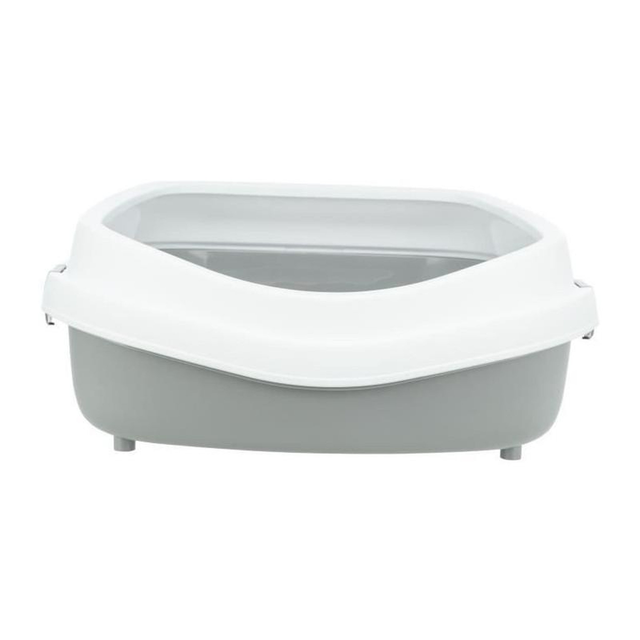 Voir la diapositive 3 : Trixie TRIXIE Bac a litiere Primo, avec rebord - XXL - 56 x 25 x 71 cm - Gris et blanc - Pour chat