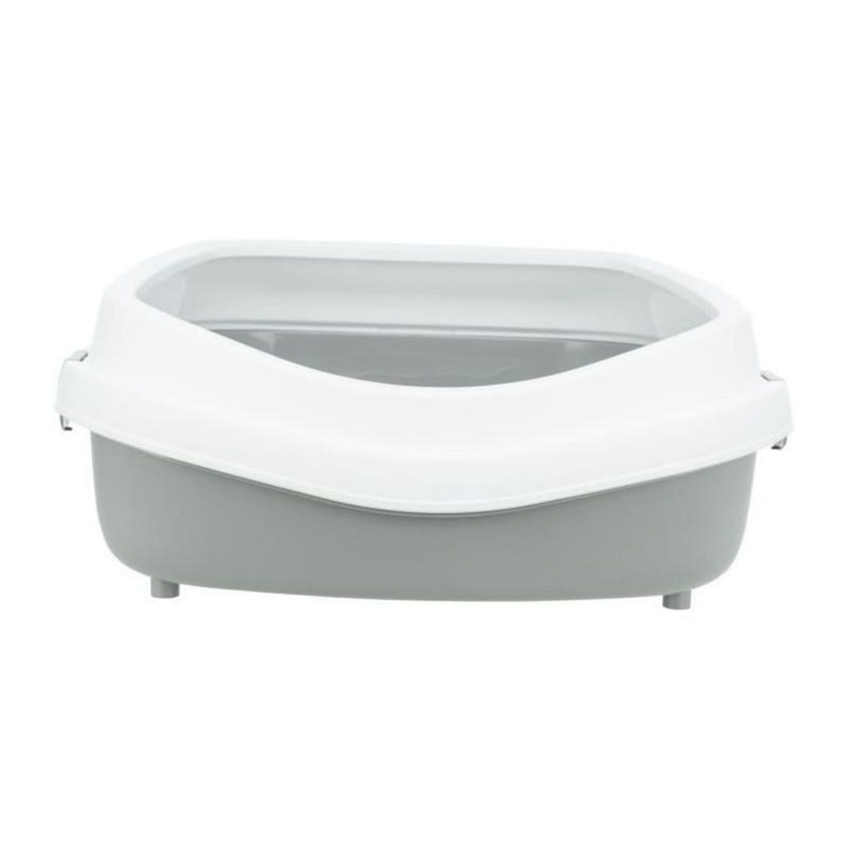 Trixie TRIXIE Bac a litiere Primo, avec rebord - XXL - 56 x 25 x 71 cm - Gris et blanc - Pour chat