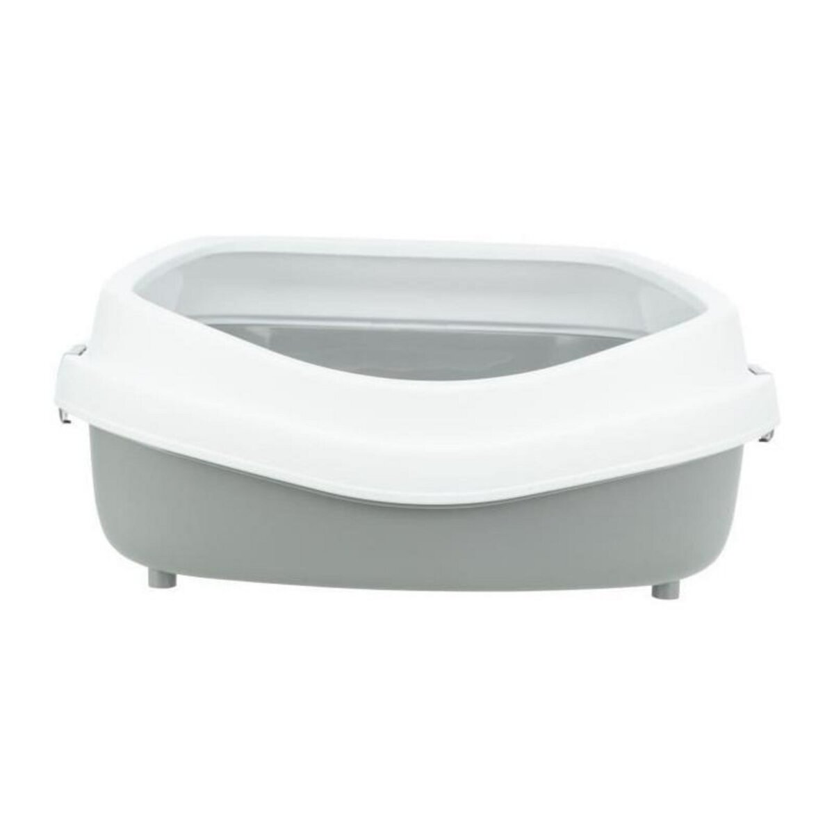 Trixie TRIXIE Bac a litiere Primo, avec rebord - XXL - 56 x 25 x 71 cm - Gris et blanc - Pour chat