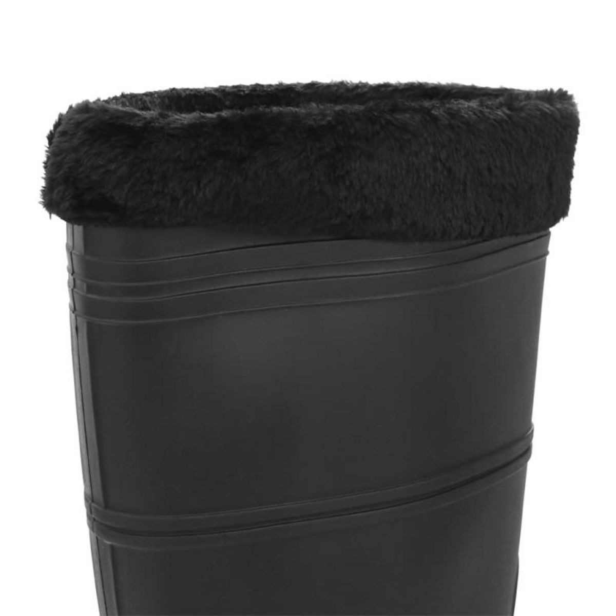 VIDAXL Bottes de pluie avec chaussettes amovibles noir taille 44 PVC