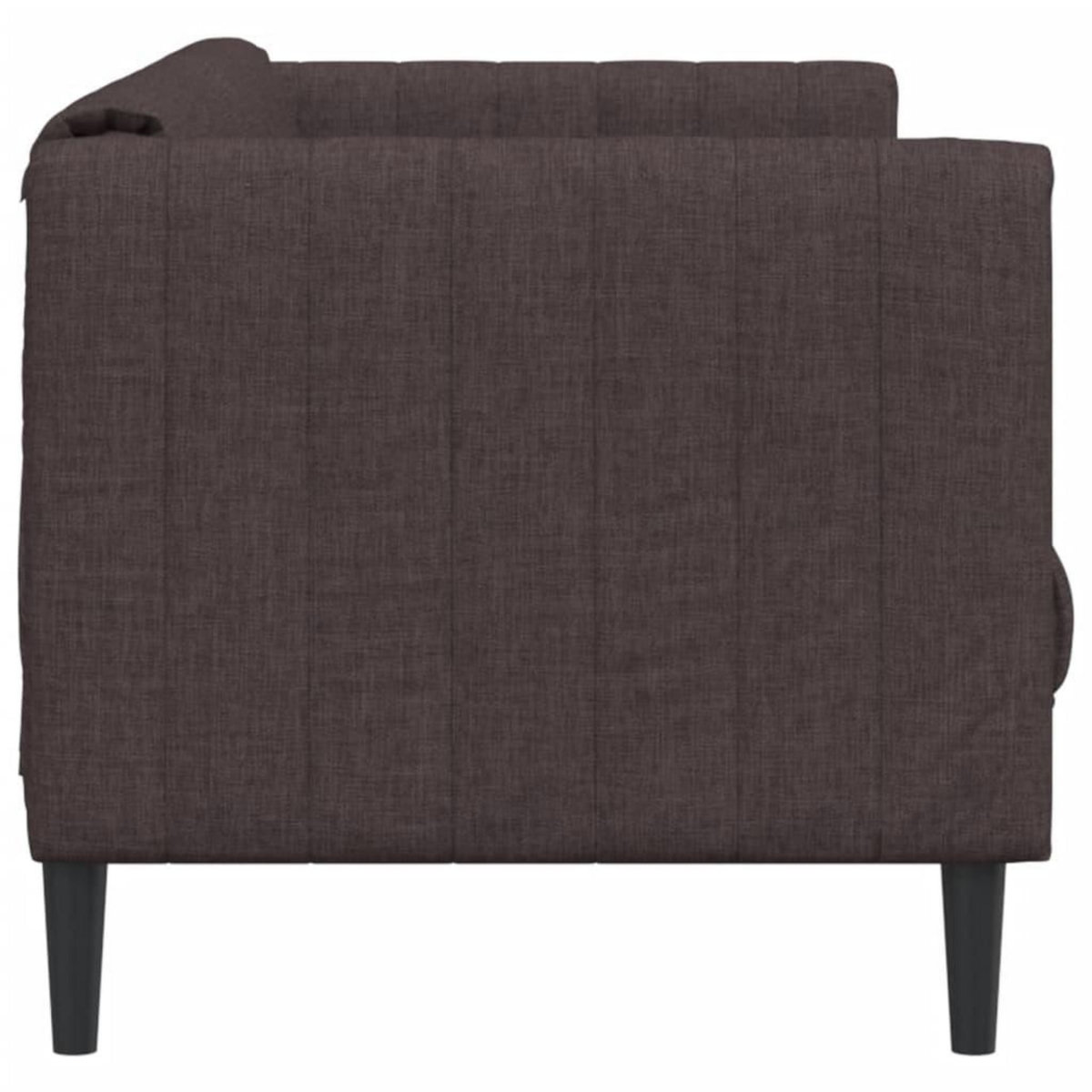 VIDAXL Canape a 2 places marron fonce tissu