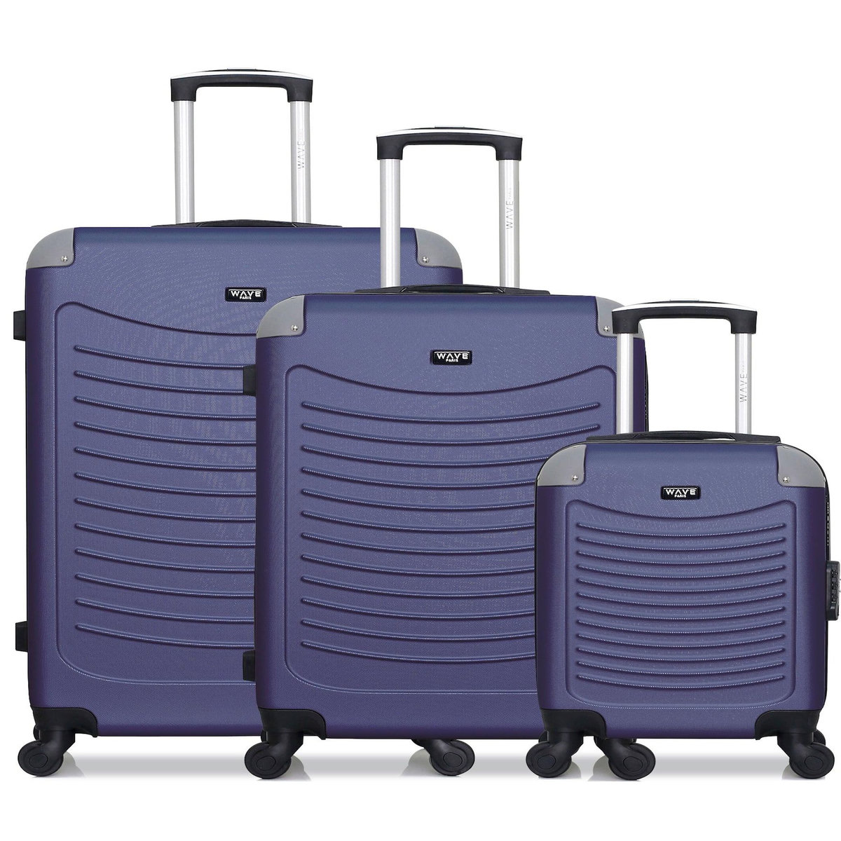 WAVE PARIS WAVE PARIS - Lot de 3 - Valise Grand format, valise weekend et valise cabine XXS CONGO