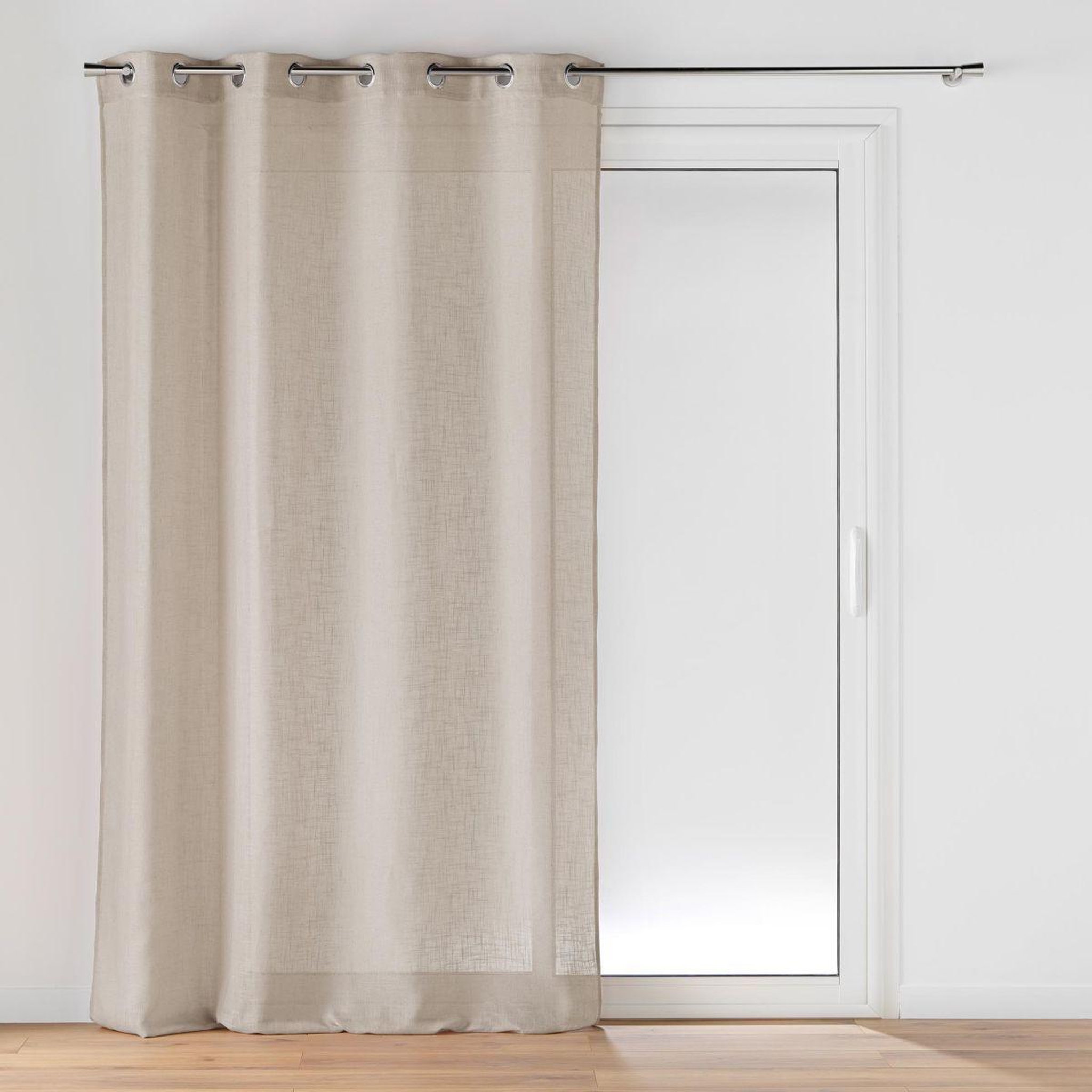 Douceur d'Intérieur Rideau voilage à œillets  cloris  140x280cm taupe