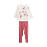 Petit Béguin Pyjama enfant 2 pièces à pieds retroussables Fiesta. Coloris disponibles : Orange