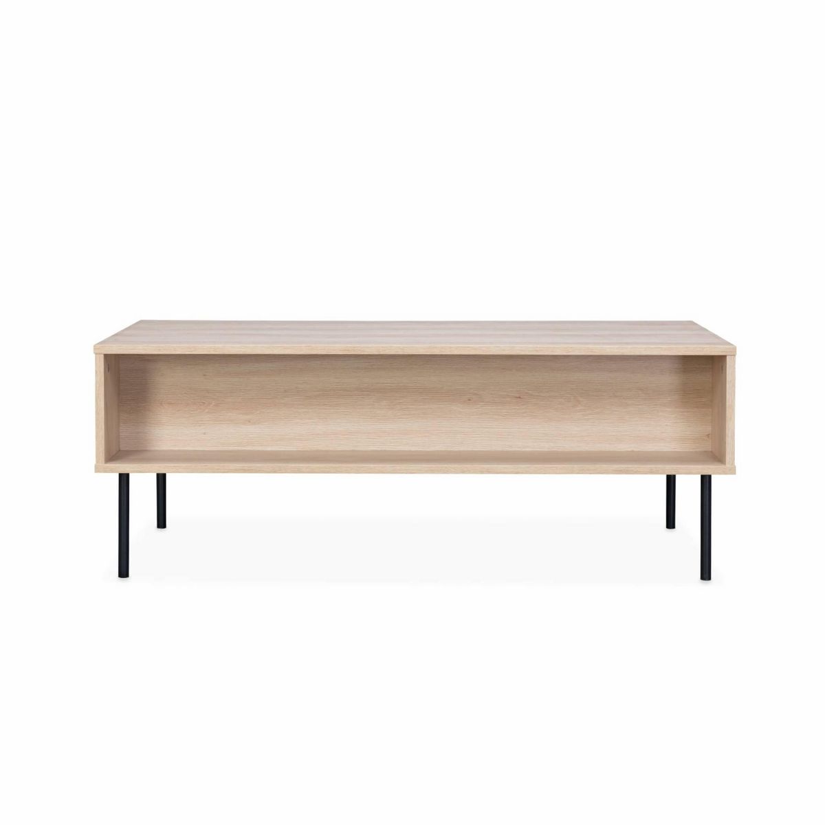 SWEEEK Table basse. Braga. un tiroir. deux espaces de rangement. L 110 x l 59 x H 41cm