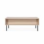 Voir la diapositive 5 : SWEEEK Table basse. Braga. un tiroir. deux espaces de rangement. L 110 x l 59 x H 41cm