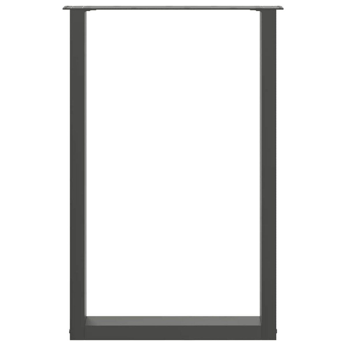 VIDAXL Pieds de table basse forme de U 2 pcs anthracite 60x(90-91) cm