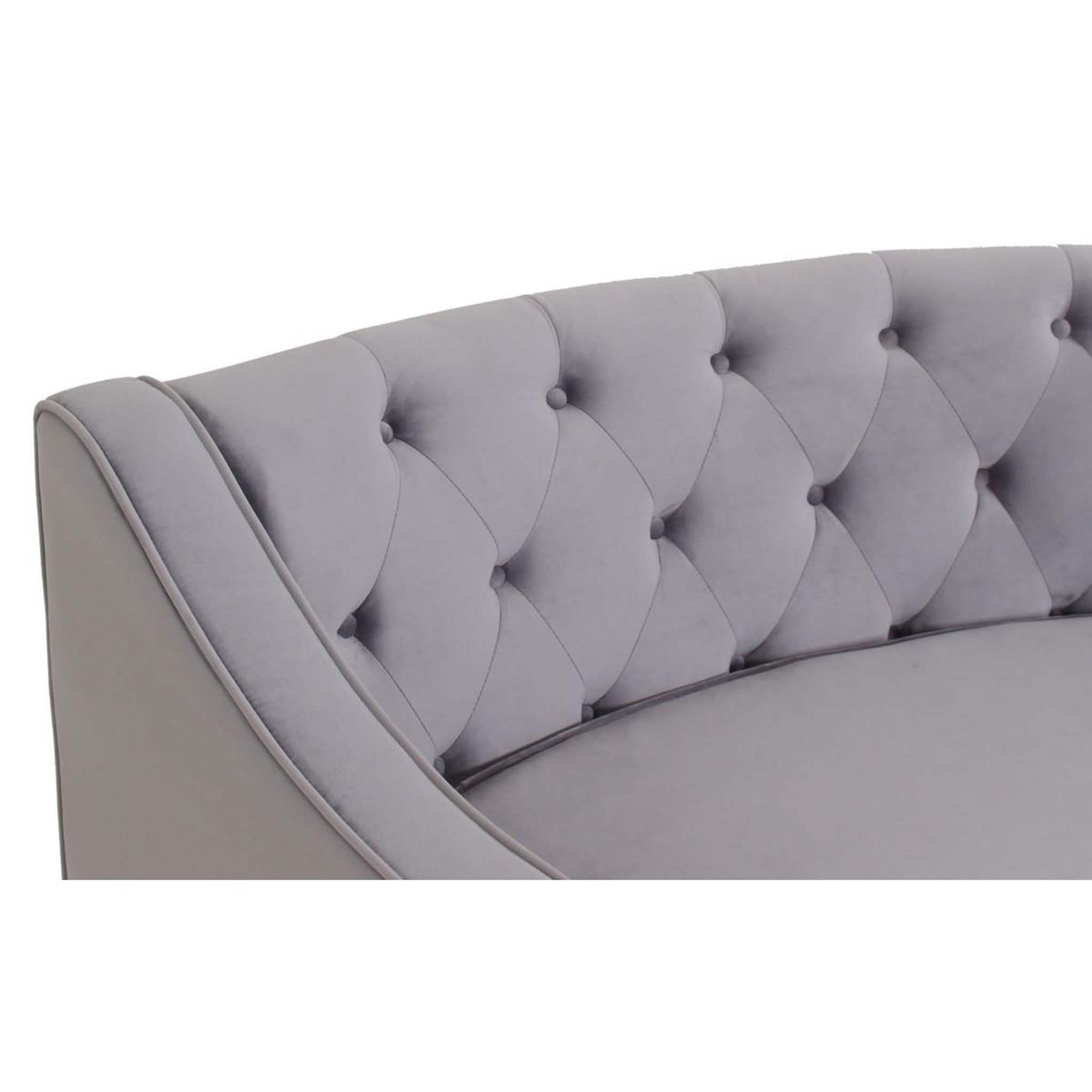 Voir la diapositive 6 : Paris Prix Canapé 3 places velours  noyax  212cm gris & or