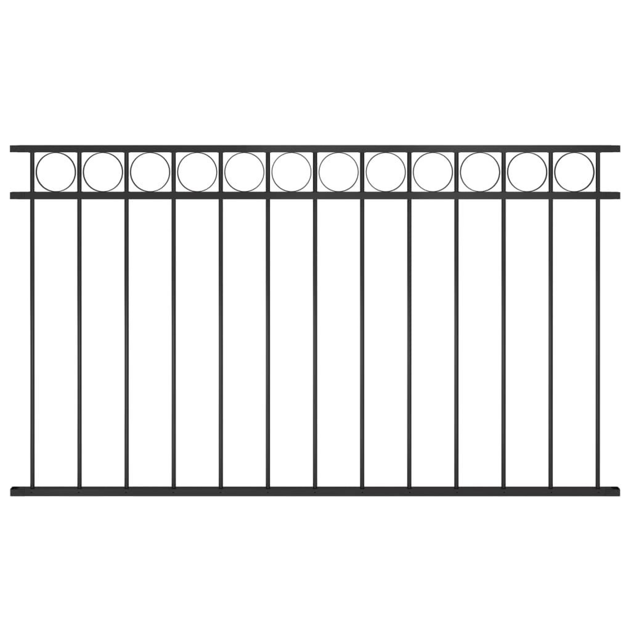 VIDAXL Panneau de cloture Acier 1,7x0,8 m Noir