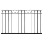 VIDAXL Panneau de cloture Acier 1,7x0,8 m Noir