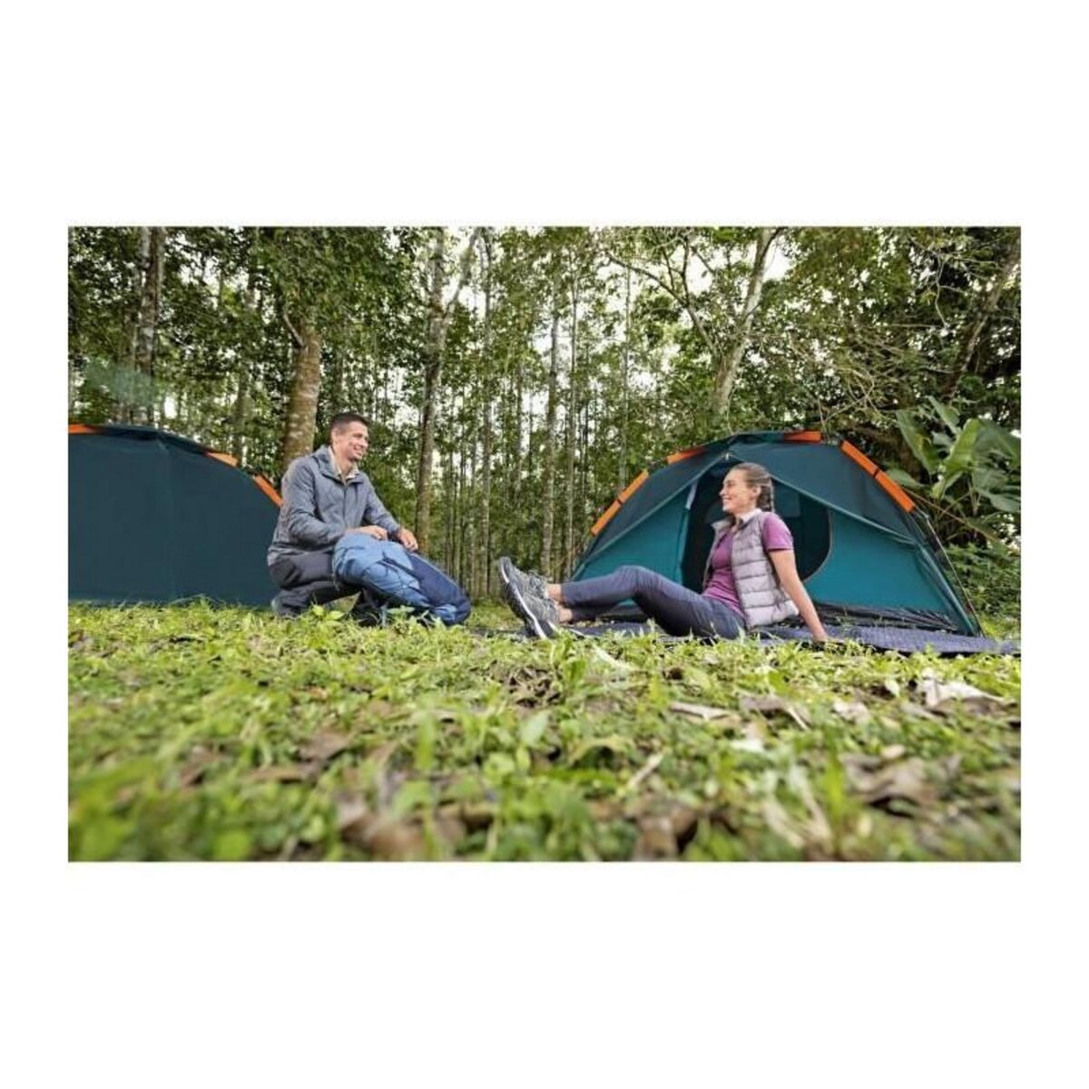 BESTWAY Matelas gonflable - BESTWAY - 671BU - Tritech Queen - 2 places, pompe USB intégrée, 2,03 m x 1,52 m x 36 cm