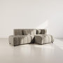 Voir la diapositive 1 : LISA DESIGN Curtis - canapé d'angle droit 4 places sans accoudoir en tissu texturé