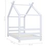 Voir la diapositive 6 : VIDAXL Cadre de lit d'enfant Blanc Bois de pin massif 70x140 cm