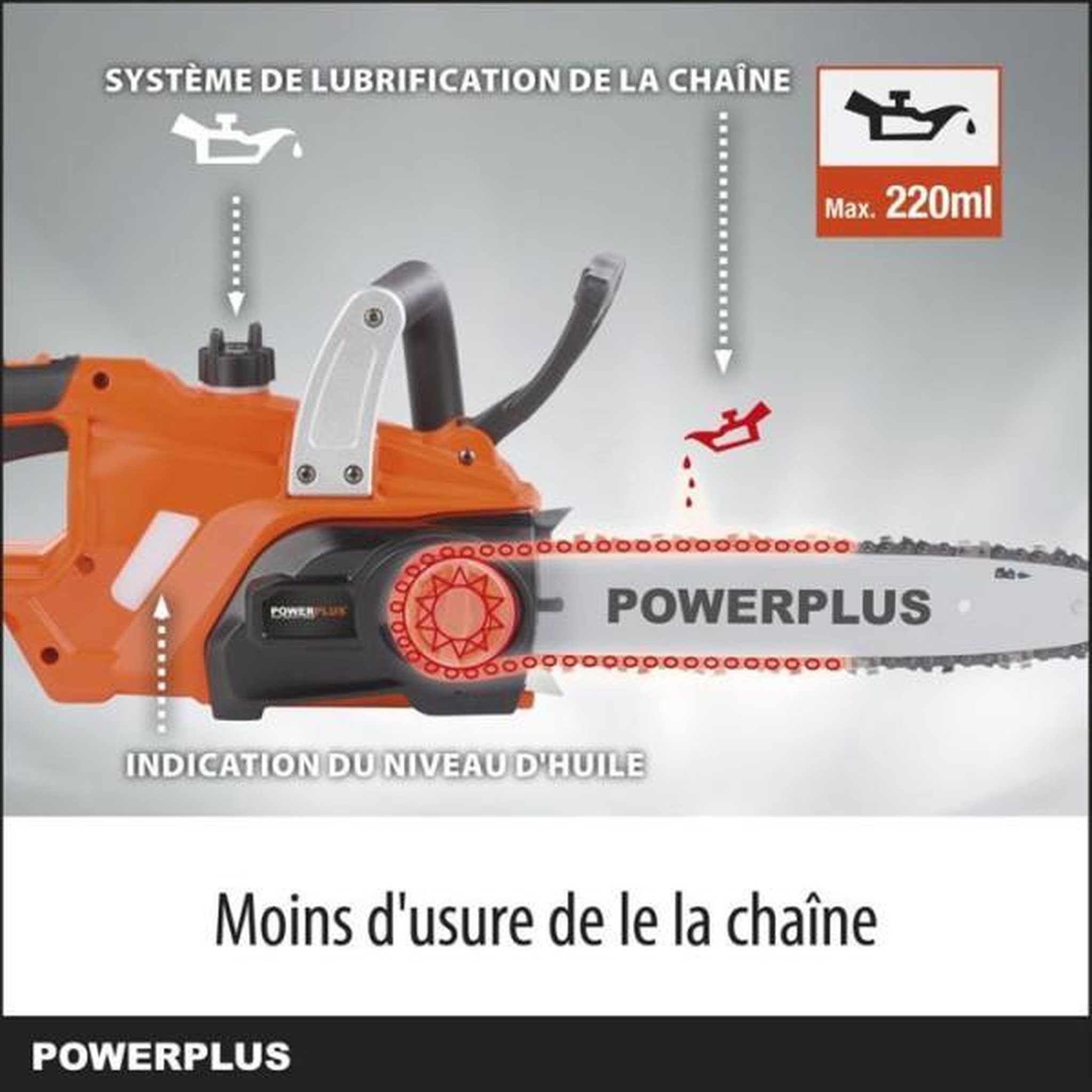 Voir la diapositive 4 : MARKET24 Tronçonneuse a batterie 20 volts 30cm