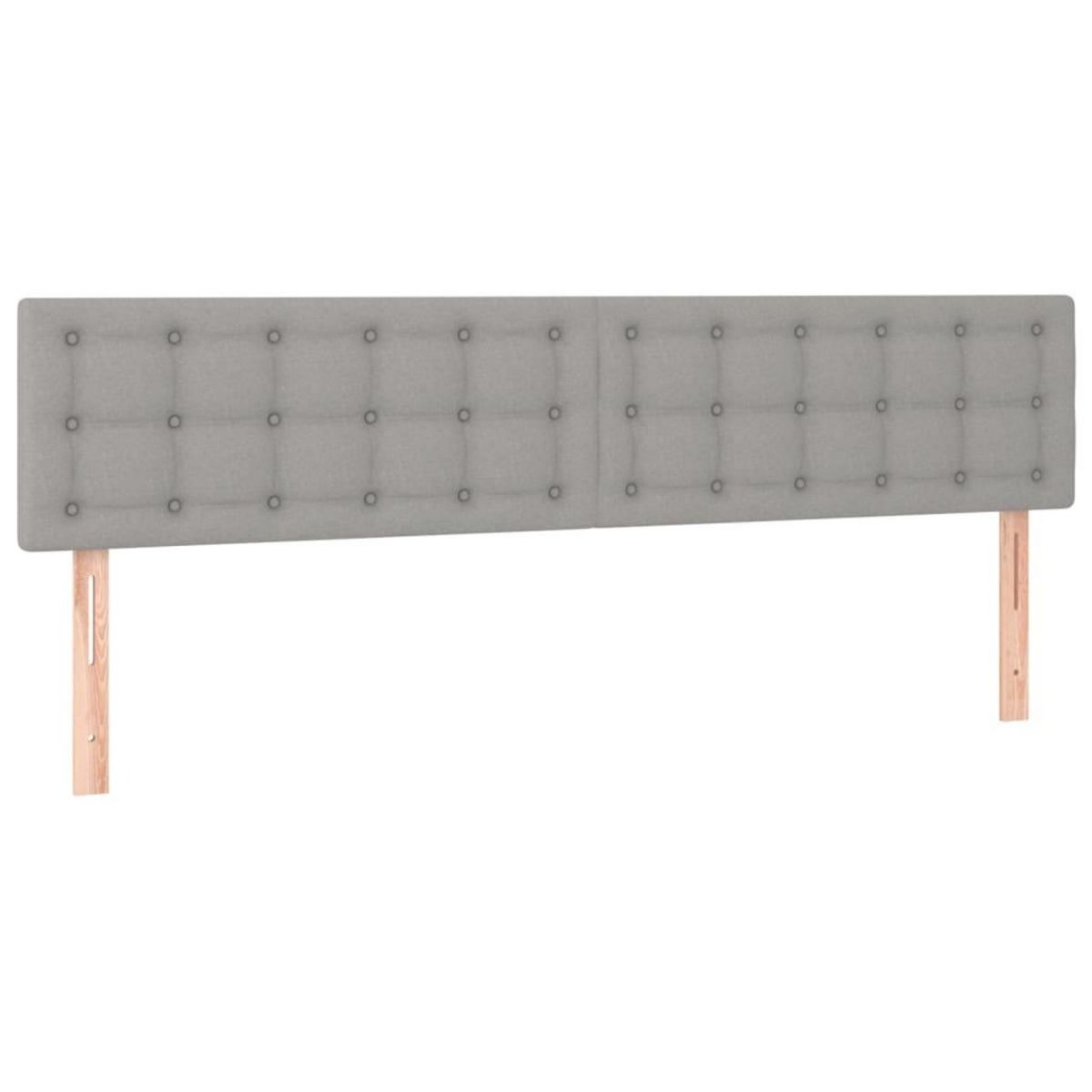 VIDAXL Tete de lit a LED Gris clair 180x5x78/88 cm Tissu
