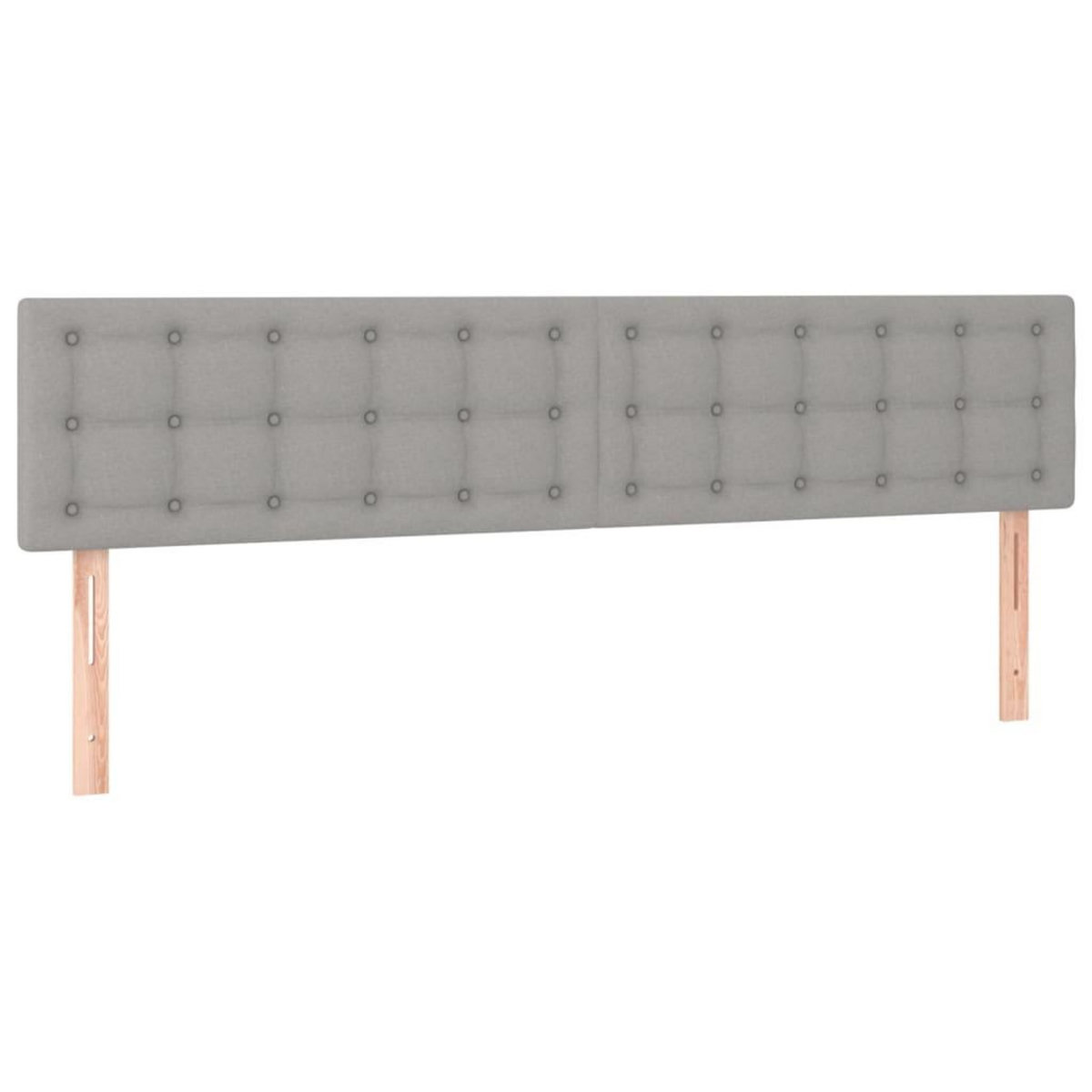 VIDAXL Tete de lit a LED Gris clair 180x5x78/88 cm Tissu