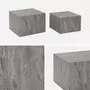 SWEEEK Lot de 2 tables basses carrées effet marbre - PAROS L 58 x l 58 x H 40cm / L 50 x l 50 x H 33cm
