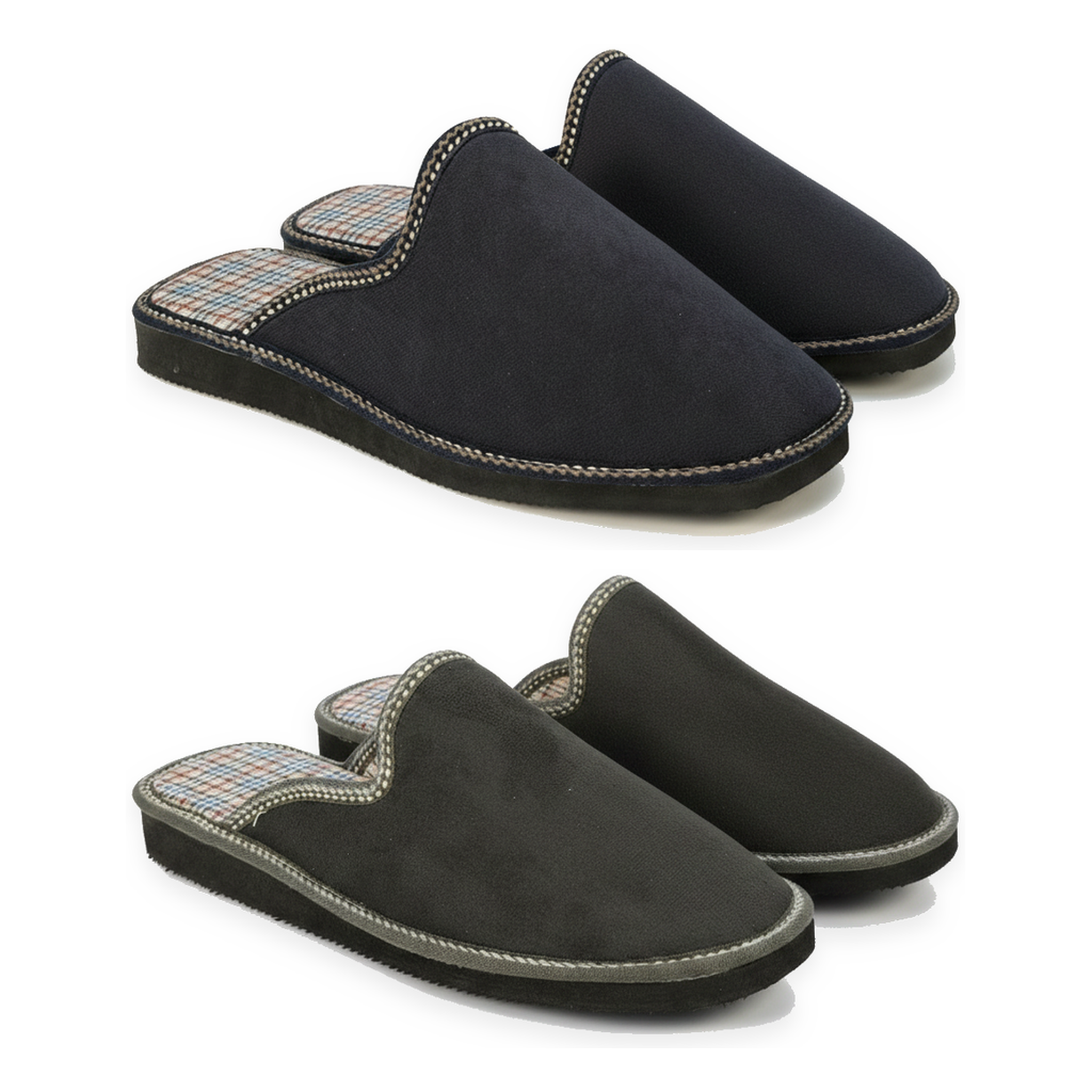 Voir la diapositive 3 : OZABI Ozabi pack de 2 paires pantoufles mules homme fabriquées en espagne
