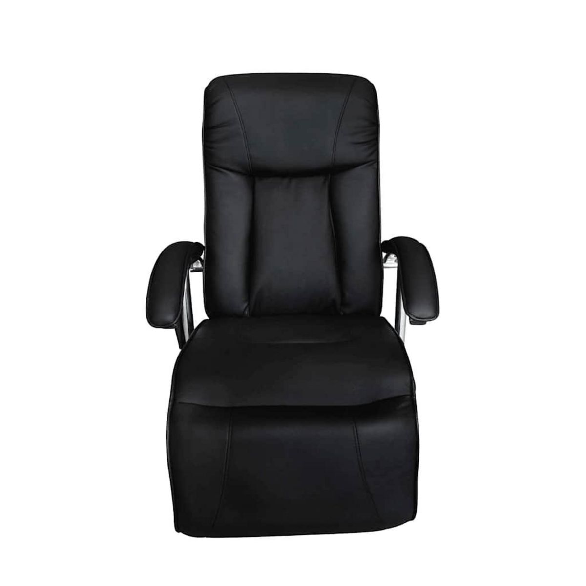 VIDAXL Fauteuil de massage Noir Similicuir