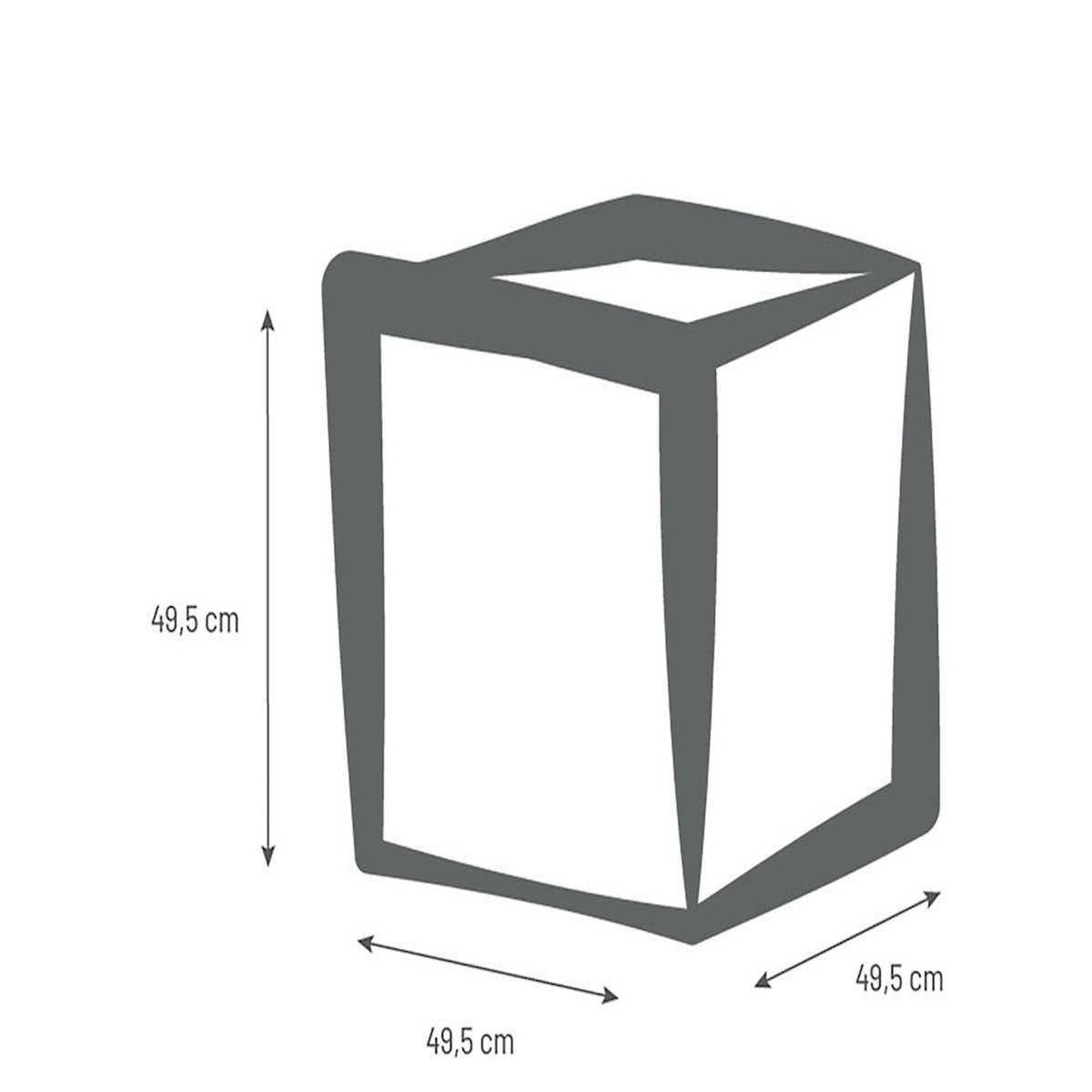Eda Jardinière carrée Volcania effet pierre 49,5 x 49,5 x 49,5 cm - 57 L - Gris anthracite - Eda