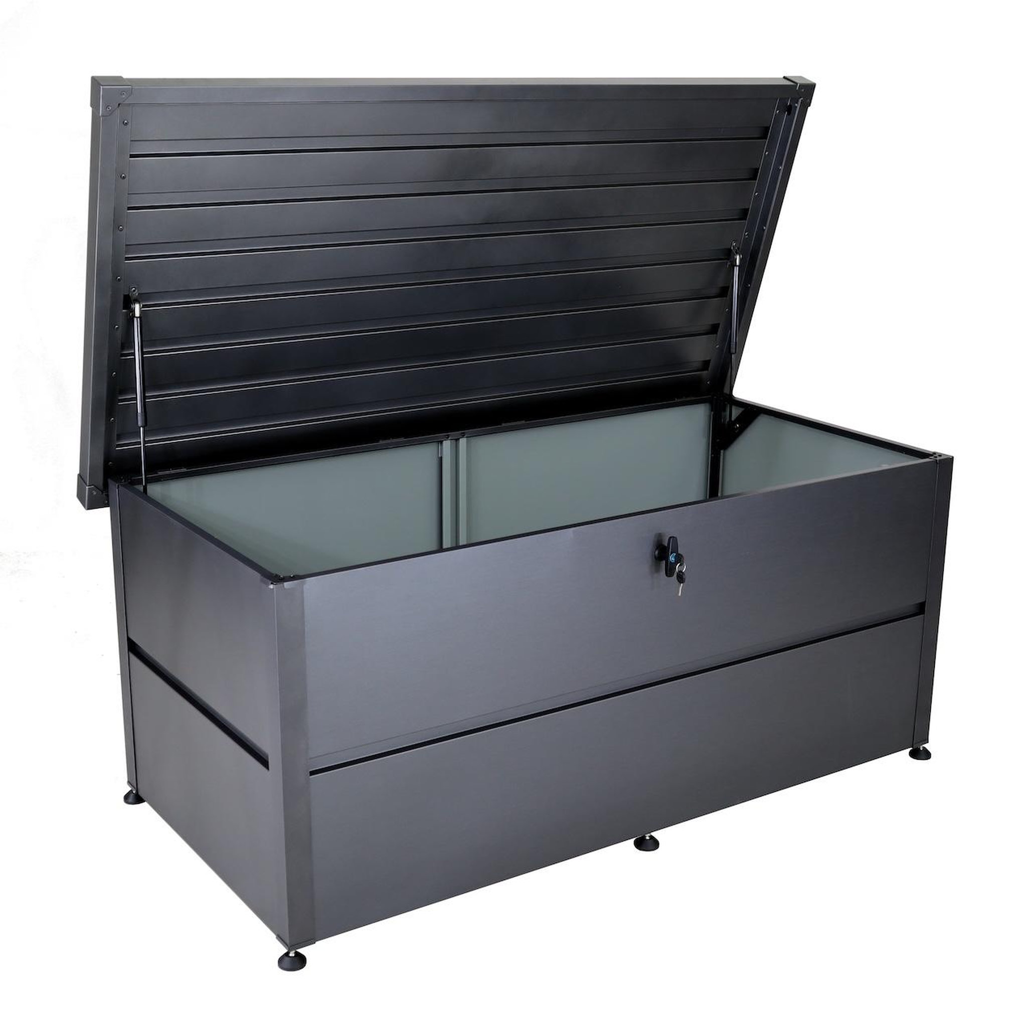 Proloisirs Coffre de rangement en acier galvanisé - 500 L - Coloris graphite