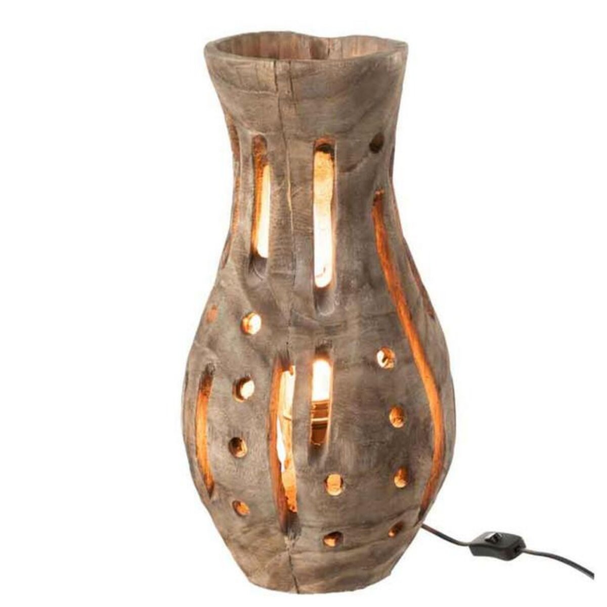 Paris Prix Lampe Design en Bois  Elisabeth  47cm Naturel