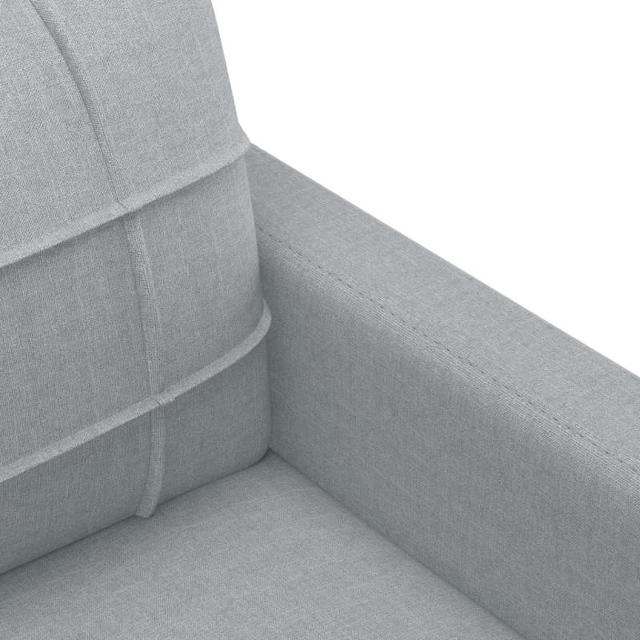 Voir la diapositive 6 : VIDAXL Ensemble de canapés 3 pcs avec coussins Gris clair Tissu