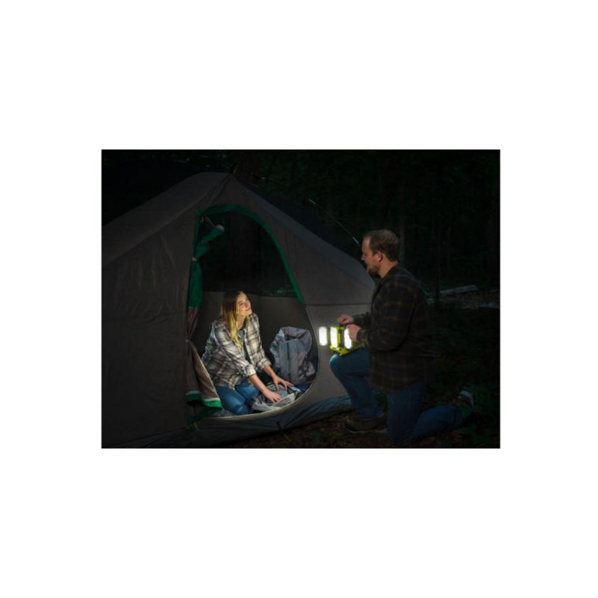 Ryobi Pack RYOBI Triple panneau lumineux LED Hybrid 3000 Lumens Filaire et sur batterie 18V RLPH18-0 - 1