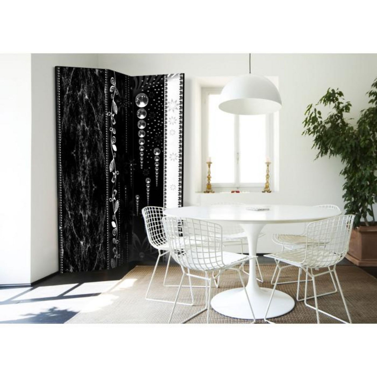 Paris Prix Paravent 3 Volets  Black Elegance  135x172cm