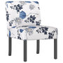 Voir la diapositive 2 : VIDAXL Fauteuil sans accoudoirs bleu tissu avec fleurs