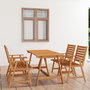 Voir la diapositive 1 : VIDAXL Ensemble a manger de jardin 5 pcs Bois d'acacia solide