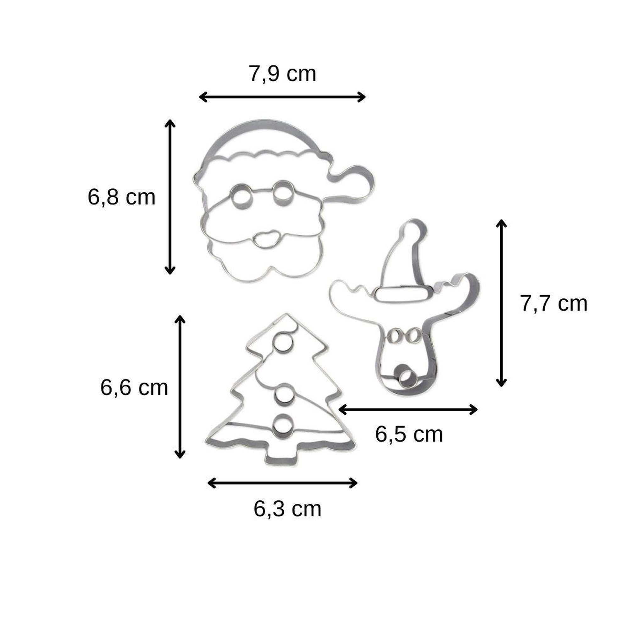 Voir la diapositive 3 : ZENKER Set de 3 emporte-pièces de noël zenker emporte-pièces