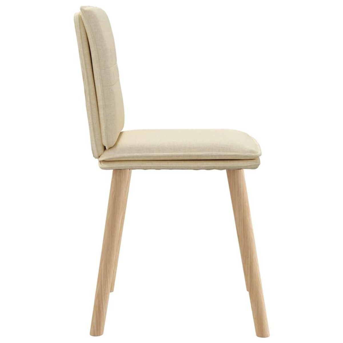 VIDAXL Chaises a manger lot de 2 creme tissu