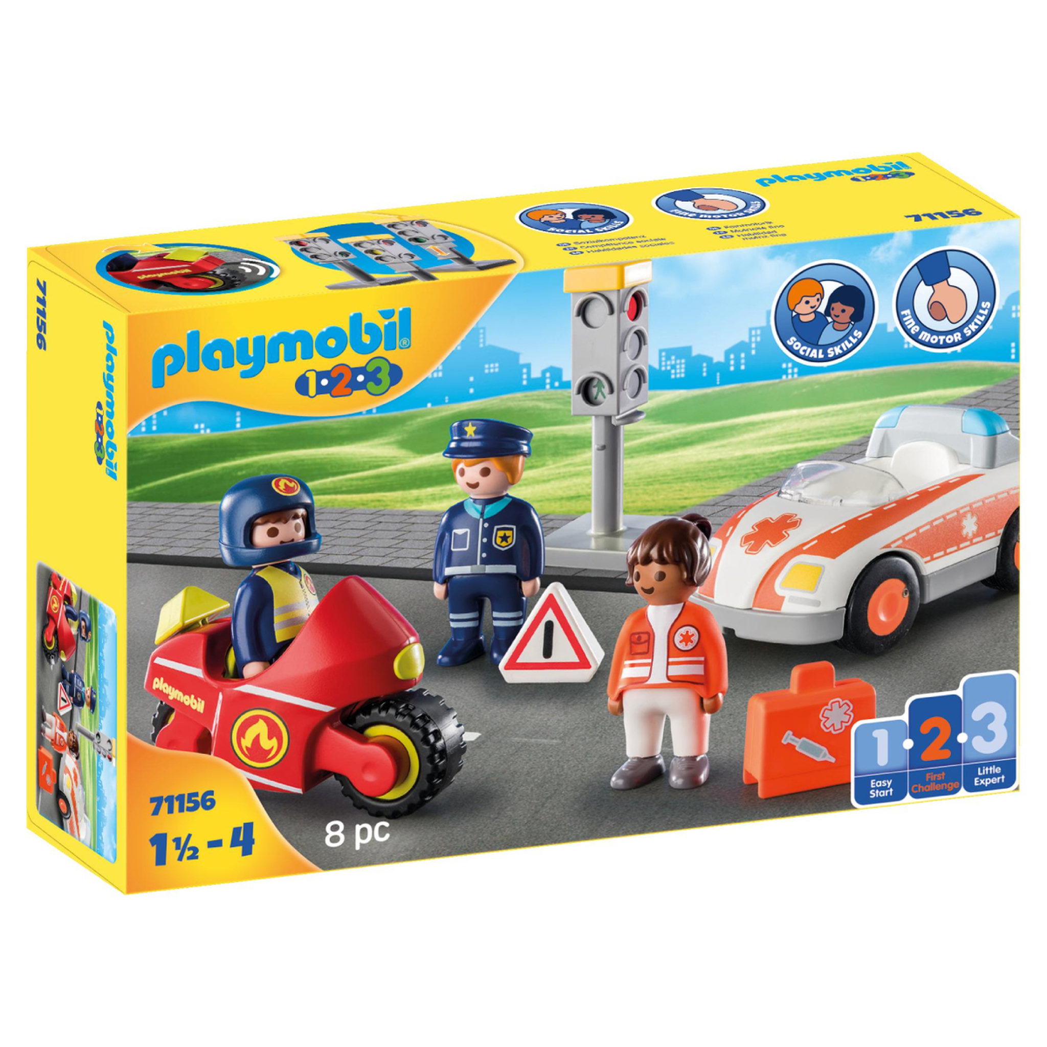 Voir la diapositive 1 : PLAYMOBIL 71156 - 1.2.3 - Héros du quotidien