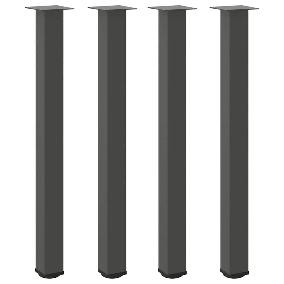 VIDAXL Pieds de table basse 4 pcs anthracite 90-92 cm acier