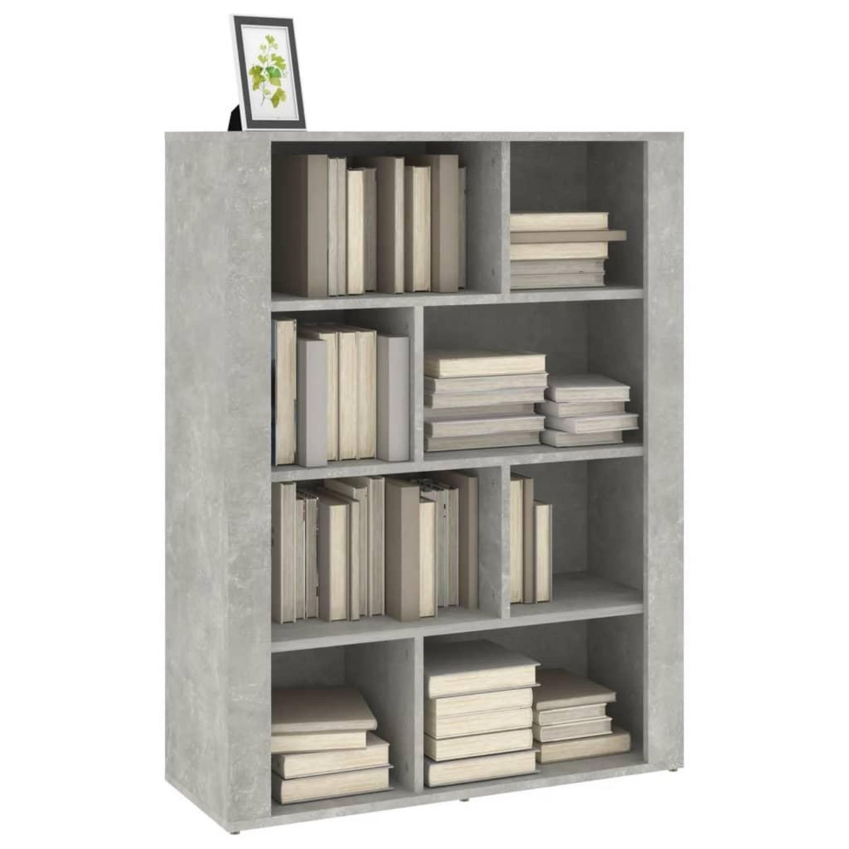 VIDAXL Buffet Gris beton 80x30x106 cm Bois d'ingenierie