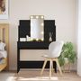 Voir la diapositive 1 : VIDAXL Coiffeuse avec lumieres LED noir 96x40x142 cm