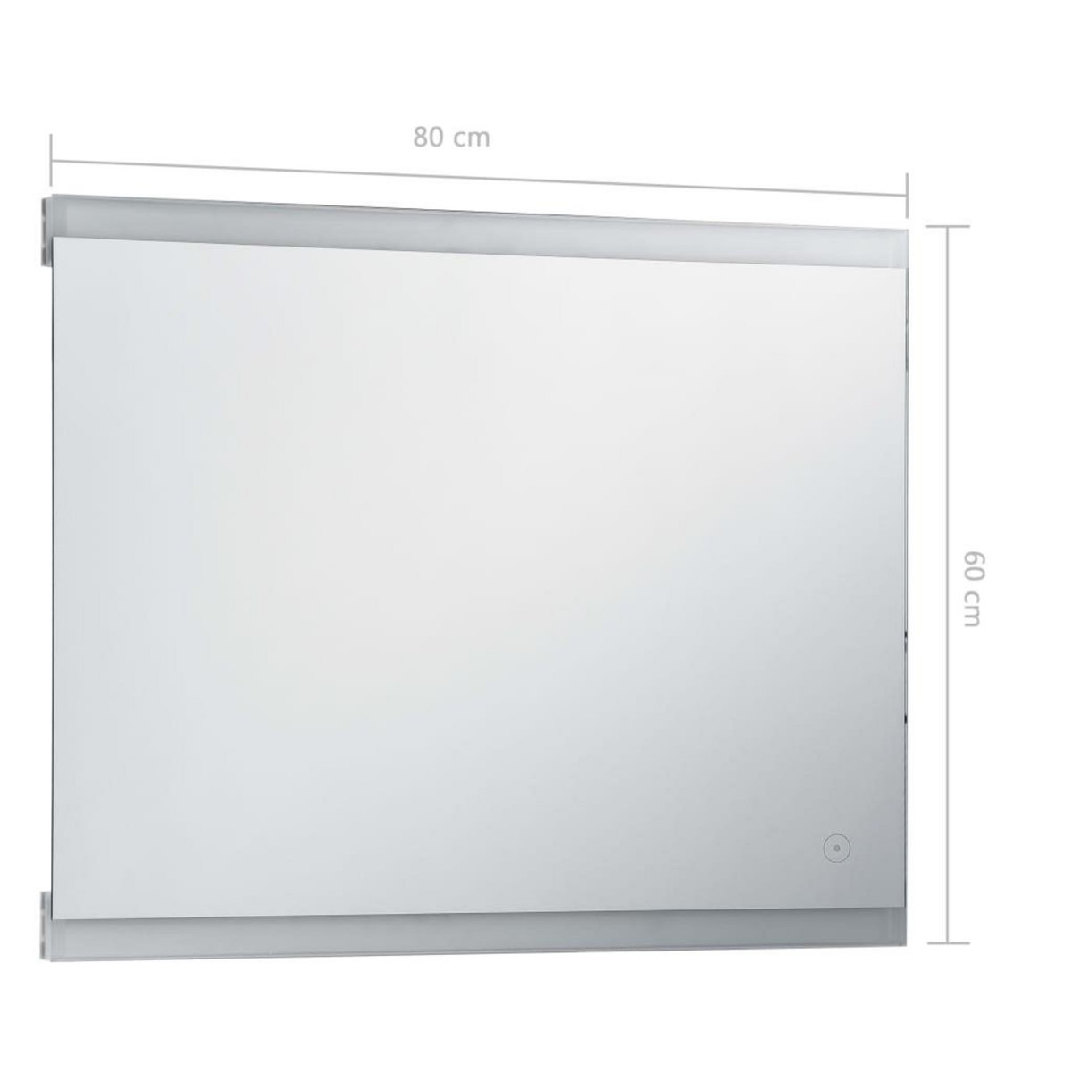 VIDAXL Miroir mural a LED de salle de bain et capteur tactile 80x60 cm