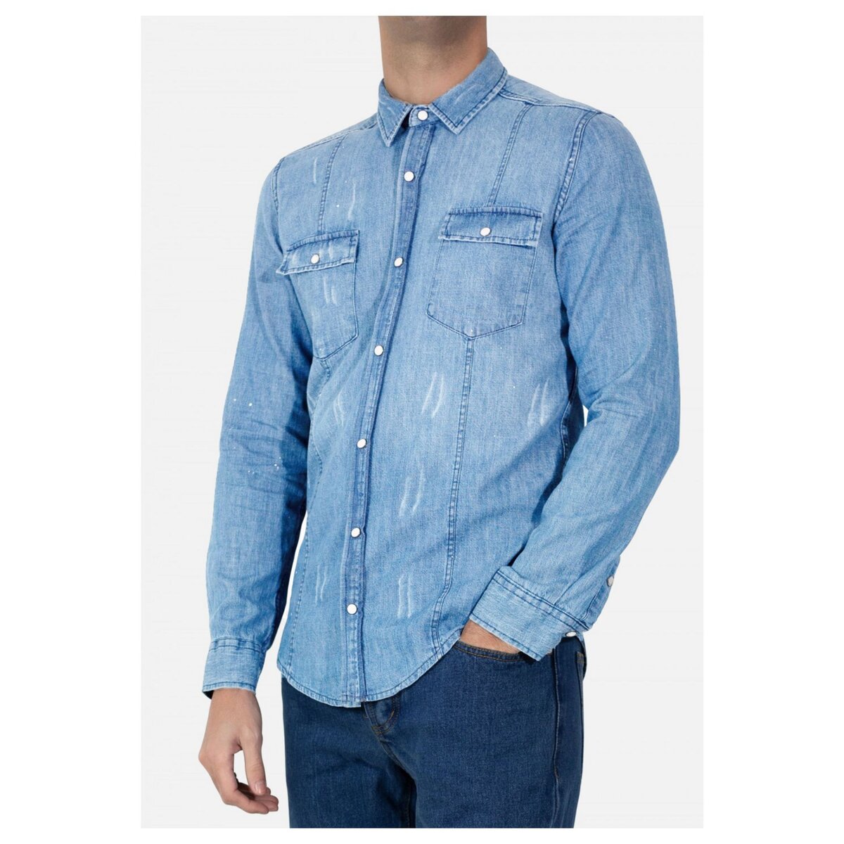 Chemise en jeans pas 2024 cher