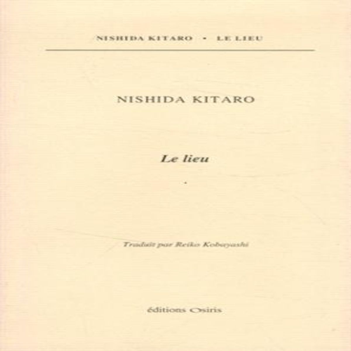 LE LIEU, Kitarô Nishida