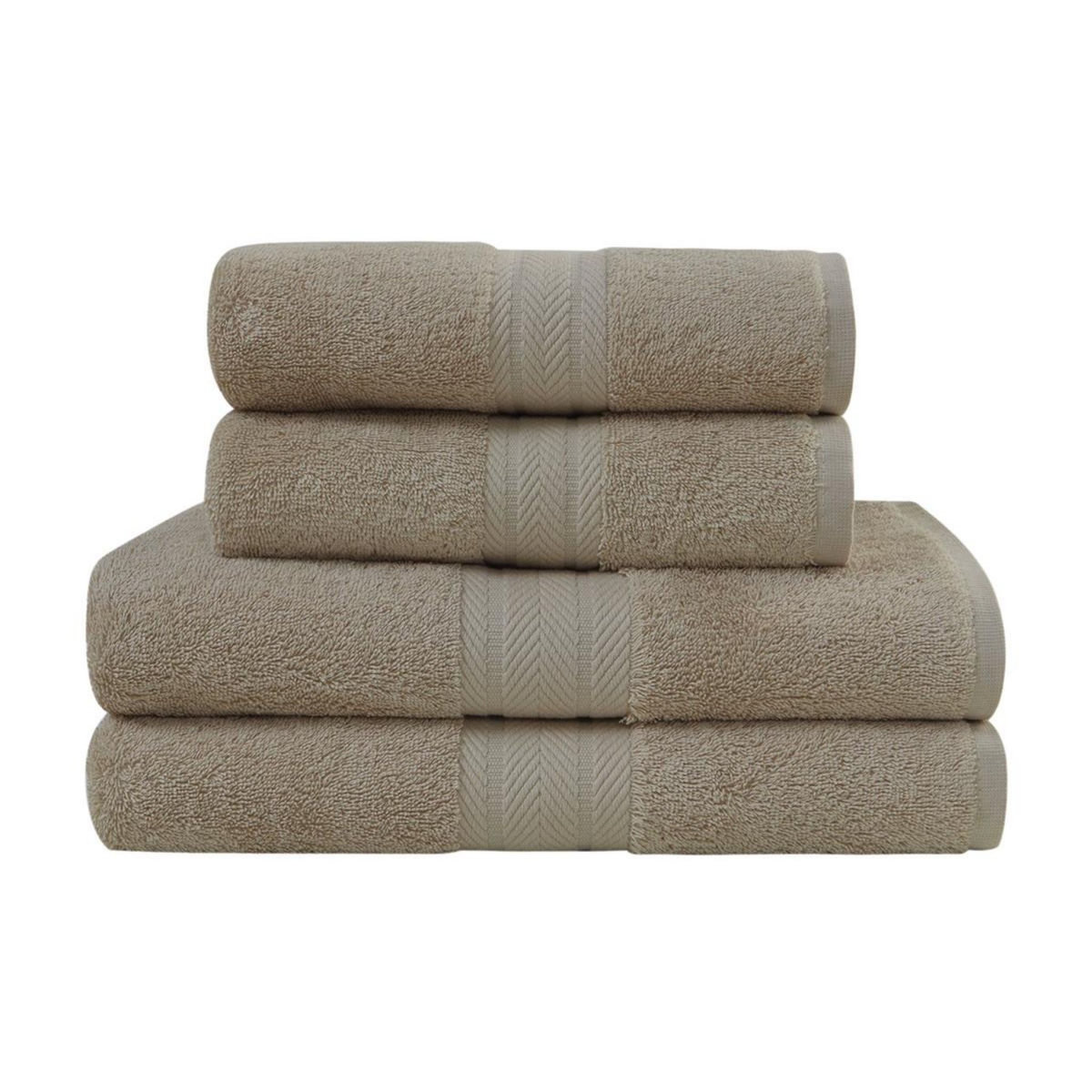 Sensei Maison Ensemble de bain 4 pièces (2 draps de bain + 2 serviettes de toilette) LUXURY