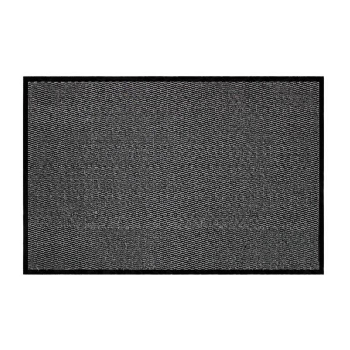Paris Prix Tapis d'Entrée Anti-Poussière  Julius  80x120cm Noir & Gris