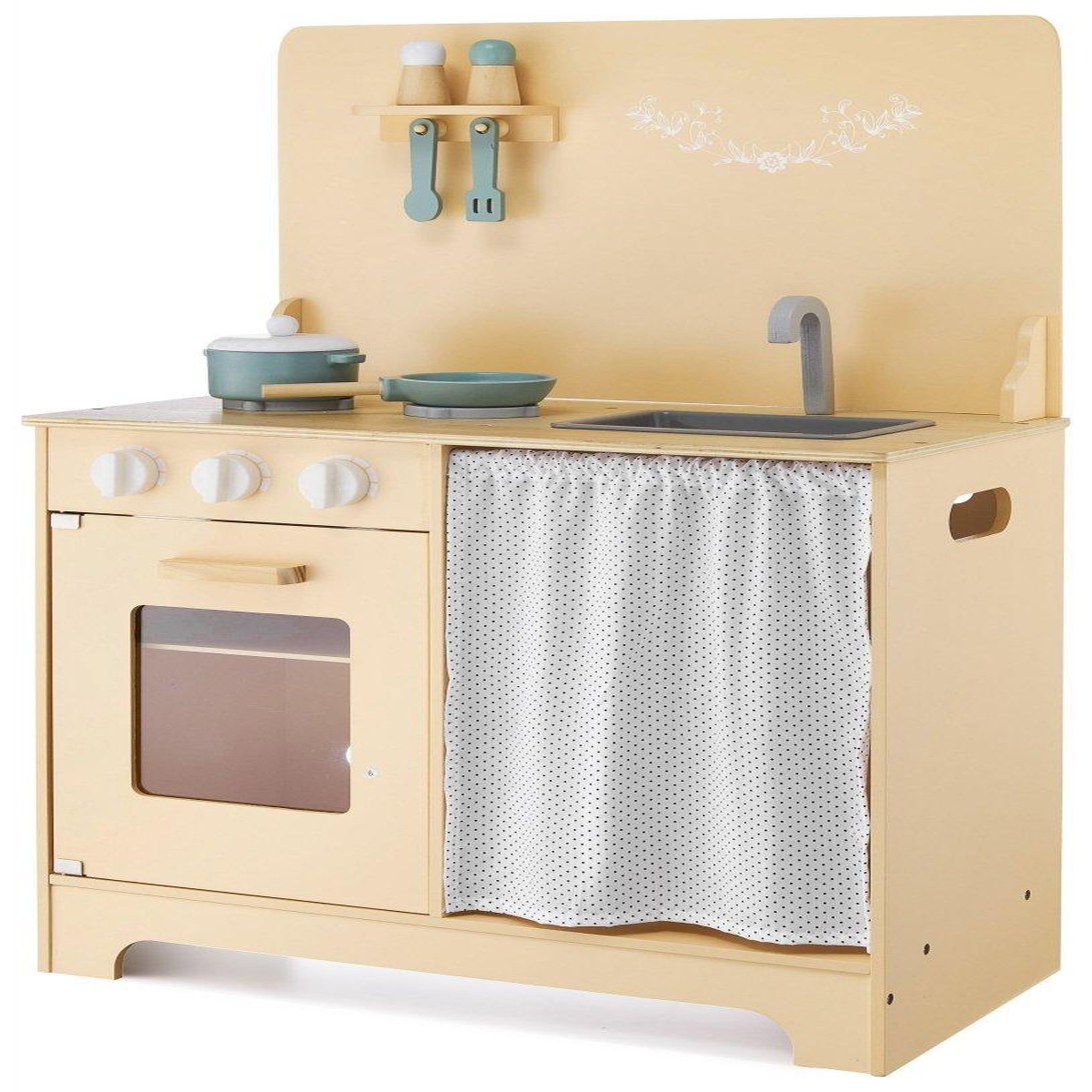 Voir la diapositive 5 : MAMABRUM Cuisine enfant en bois avec led et accessoires mamabrum