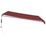 Voir la diapositive 4 : VIDAXL Auvent retractable automatique bordeaux 400x300 cm