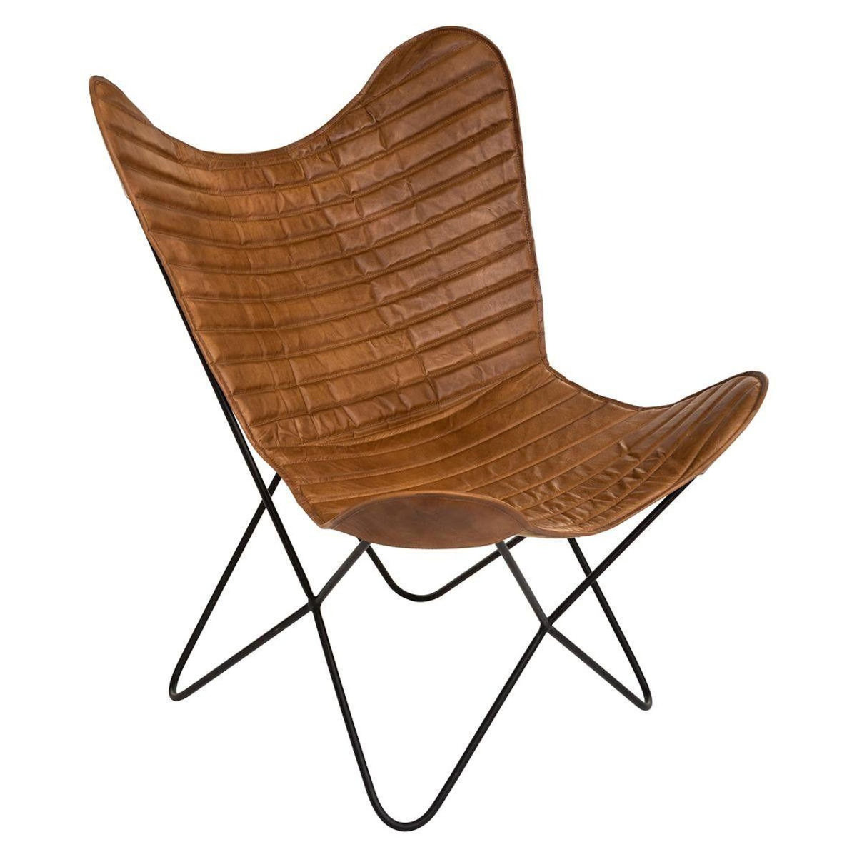 ATMOSPHERA Housse de Chaise en Cuir  Dario  92cm Marron