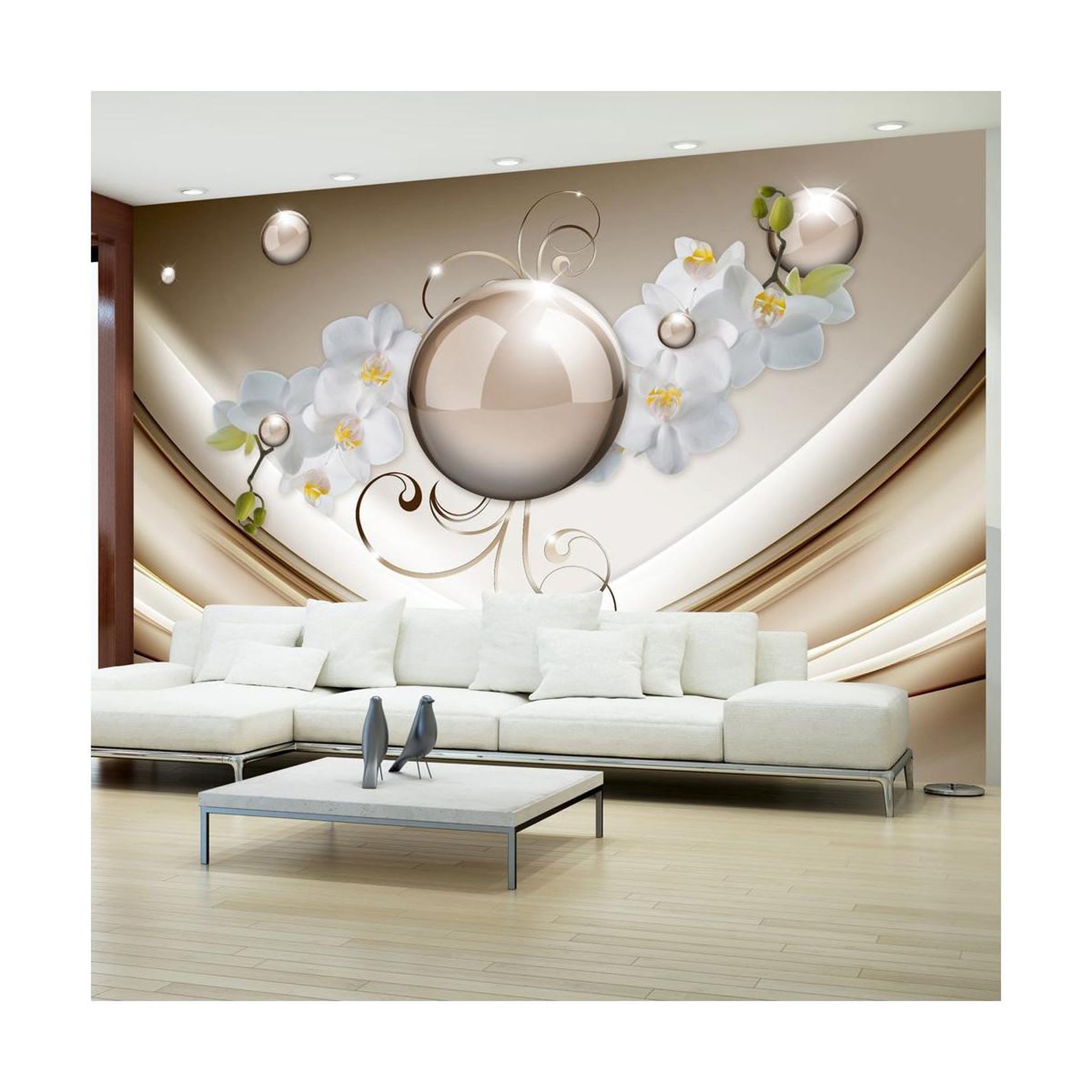 Paris Prix Papier peint  golden abstract. Coloris disponibles : Multicolore
