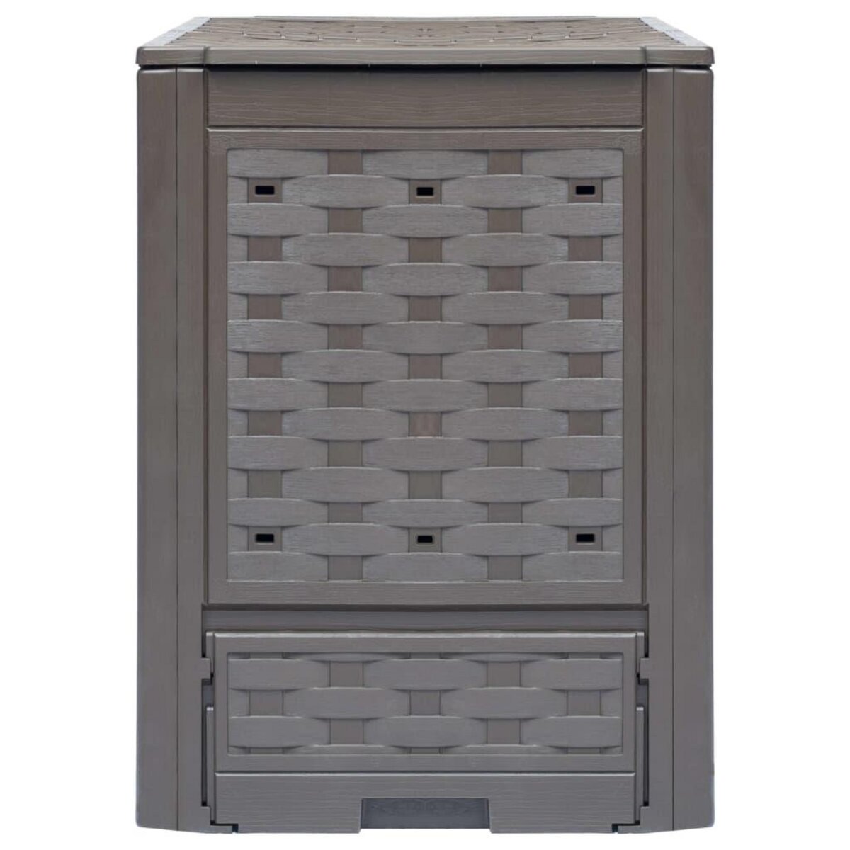 VIDAXL Composteur de jardin Marron 60x60x83 cm 300 L Plastique rotin