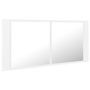 Voir la diapositive 3 : VIDAXL Armoire salle de bain a miroir LED Blanc 100x12x45 cm Acrylique