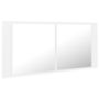 Voir la diapositive 3 : VIDAXL Armoire salle de bain a miroir LED Blanc 100x12x45 cm Acrylique