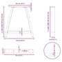 Voir la diapositive 6 : VIDAXL Pieds de table basse forme de A 2 pcs blanc 70x(72-73) cm acier